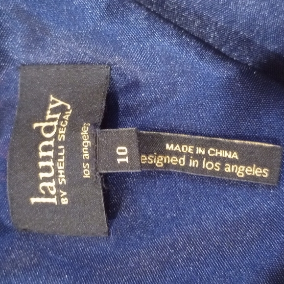 Laundry by Shelli Segal Knee Length Cap Sleeve Ladies Dress Size:10 Color:Navy - Picture 10 of 12